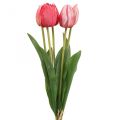 Floristik24 Sztuczny tulipan czerwony, wiosenny kwiat 48 cm, pakiet 5 sztuk