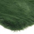 Floristik24 Dekoracyjny dywanik futrzany w kolorze zielonym ze sztucznego futra 55×38cm