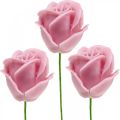 Floristik24 Róże sztuczne róże woskowe róże dekoracyjne róże woskowe Ø6cm 18szt