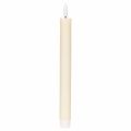 Floristik24 Świeca stożkowa LED w kolorze białym z ciepłym białym światłem, 24 cm, z timerem, 2 sztuki