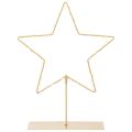 Floristik24 Gwiazda z 50 diodami LED, metalowa dekoracja stołu, zasilana bateriami, do użytku wewnątrz pomieszczeń, 33 cm