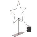 Floristik24 Gwiazda LED z pojemnikiem na baterie na stojaku na parapet i stół 46cm