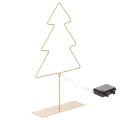 Floristik24 Sylwetka choinki z 60 ciepłymi, białymi diodami LED do dekoracji stołu wewnątrz pomieszczeń, 37 cm