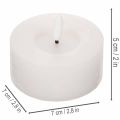 Podgrzewacze LED XL, biały, prawdziwy wosk, z timerem, ciepła biel, 6 cm, 2 szt. | Floristik24.pl
