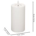 Świeca słupkowa LED, migocząca, z timerem, Ø7cm, 16cm | Floristik24.pl