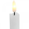Floristik24 Świeca stołowa LED świeca woskowa ciepła biała na baterię Ø2cm 24cm 2szt
