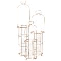 Floristik24 Latarnia ogrodowa, metalowa lampa wiatrowa Ø8,5cm H23/18,5/14,5cm zestaw 3-częściowy