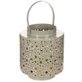Floristik24 Latarnia z motywem gwiazdek, metalowa, zielona, 31 cm