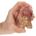 Sztuczna figurka dekoracyjna piernikowy ludzik, 8cm, 3 sztuki | Floristik24.pl