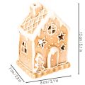 Świecznik na tealight w kształcie domku z piernika do postawienia i dekoracji, 13 cm | Floristik24.pl