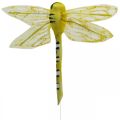 Floristik24 Ozdoba letnia, ważki na drucie, owady ozdobne żółte, zielone, niebieskie Sz10,5cm 6szt