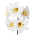 Floristik24 Sztuczny kwiat lilii, biały, na drucie, średni, 35 cm, 5 sztuk