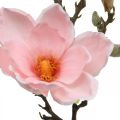 Floristik24 Magnolia Różowa Sztuczna Dekoracja Kwiatowa Sztuczna Gałązka Kwiatowa H40cm