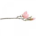 Floristik24 Magnolia Różowa Sztuczna Dekoracja Kwiatowa Sztuczna Gałązka Kwiatowa H40cm
