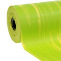 Floristik24 Papier mankietowy w paski majowy zielony, żółty 25cm 100m