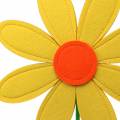 Floristik24 Gigantyczny filcowy kwiatek zielony, żółty, pomarańczowy Ø40cm H93cm dekoracja witryny sklepowej