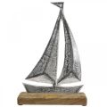 Floristik24 Dekoracja marynistyczna, ozdobna żaglówka metalowa, ozdobny statek W26cm