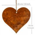 Floristik24 Metalowe serca, ozdobne zawieszki, ozdoba rdza 19×20 cm 4szt