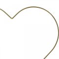 Floristik24 Metalowy pierścionek w kształcie serca, wisząca dekoracja metalowa, pętla dekoracyjna złota W32,5cm 3szt