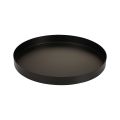 Floristik24 Taca metalowa okrągła podstawka na świece czarna Ø20cm W2,5cm 2szt