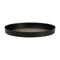 Taca metalowa okrągła podstawka na świece czarna Ø20cm W2,5cm 2szt | Floristik24.pl
