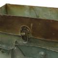 Floristik24 Planter Bag Metal Grey / Rust H30cm