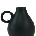 Floristik24 Mini wazon ceramiczny z czarnym uchwytem, dekoracja ceramiczna, wys. 8,5 cm