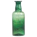 Floristik24 Mini wazon Wazon ze szklanej butelki Wazon na kwiaty zielony Ø6cm W17cm