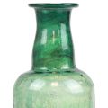 Floristik24 Mini wazon Wazon ze szklanej butelki Wazon na kwiaty zielony Ø6cm W17cm