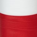 Wstążka do wieńca Moiré, wstążka żałobna biało-czerwona, wstążka dekoracyjna 150 mm, wstążka pamiątkowa żałobna kwiat, tafta octanowa 25 m | Floristik24.pl