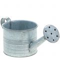 Floristik24 Planter Watering Can Galvanised Grey, White Washed H10cm