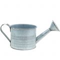 Floristik24 Planter Watering Can Galvanised Grey, White Washed H10cm