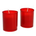Floristik24 Wkład świecy do zniczy Wkład wkład do lamp nagrobnych czerwony 20 sztuk