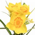 Floristik24 Żonkil w doniczce Żonkil żółty sztuczny kwiat W21cm