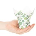 Doniczka papierowa z motywem koniczyny, dekoracja noworoczna, 12 cm, 12 sztuk | Floristik24.pl