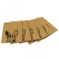Floristik24 Torebka na prezenty Wielkanocna torebka papierowa króliczek brązowa 16×6,5×20cm 6szt