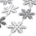Floristik24 Girlanda dekoracyjna płatki śniegu srebrna 270cm