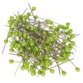 Floristik24 Zielone szpilki florystyczne z perłową główką, uniwersalne zastosowanie, Ø4mm, 40mm, 150 sztuk