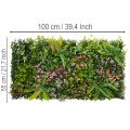 Sztuczna ściana roślinna 100 x 55 cm zieleń pionowa | Floristik24.pl
