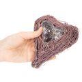 Misa w kształcie serca z gałązkami i wkładem foliowym do kompozycji kwiatowych, 14 cm, 2 sztuki | Floristik24.pl