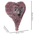 Serce do roślin z ozdobą foliową do sadzenia 24cm | Floristik24.pl