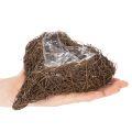 Doniczka w kształcie serca z gałązek z folią, 20cm, 2 sztuki | Floristik24.pl