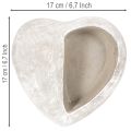 Doniczka w kształcie serca, odlew kamienny, dekoracyjna, 17 cm | Floristik24.pl