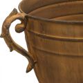 Metalowy wazon doniczkowy o rdzawym wyglądzie Ø22,5 cm W32,5 cm | Floristik24.pl