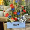 Floristik24 Szuflada na rośliny z drewna jasnoniebieskiego shabby chic pudełko na rośliny 25 × 13 × 8 cm