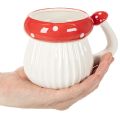 Kubek ceramiczny z motywem muchomora czerwonego do dekoracji, 10 cm | Floristik24.pl