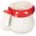 Kubek ceramiczny z motywem muchomora czerwonego do dekoracji, 10 cm | Floristik24.pl
