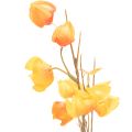 Sztuczna roślina w kształcie lampionu chińskiego, gałązka Physalis z kwiatami, 95 cm | Floristik24.pl