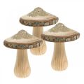Floristik24 Drewniana kora grzyba i brokatowe grzyby dekoracyjne drewno wys. 8,5 cm 4szt