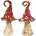 Floristik24 Grzyby ceramiczne magiczny las czerwony dekoracyjny grzyb dekoracja ceramiczna wys.16cm 2szt